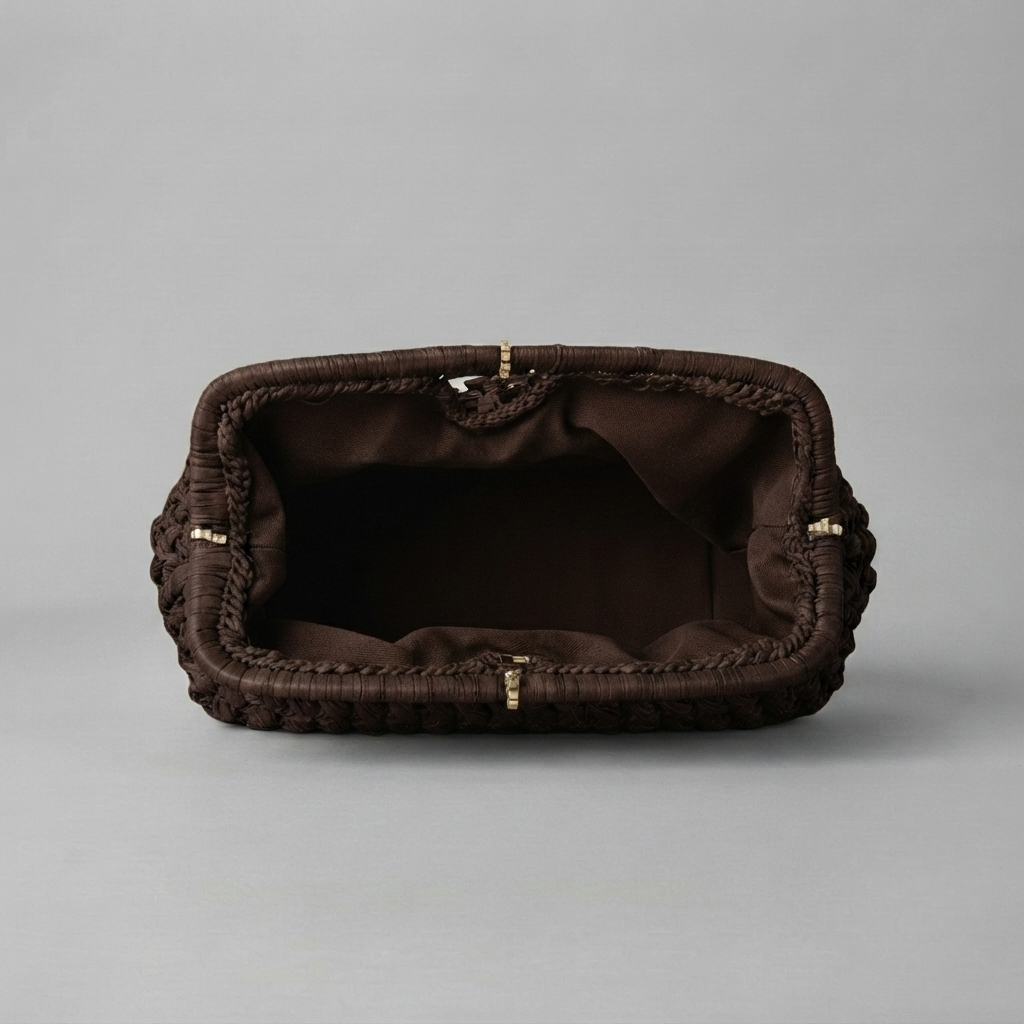 Bolso de Playa de Mano Tipo Clutch de Rafia para Verano