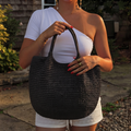 Bolso de Playa Tote de Rafia Tejida