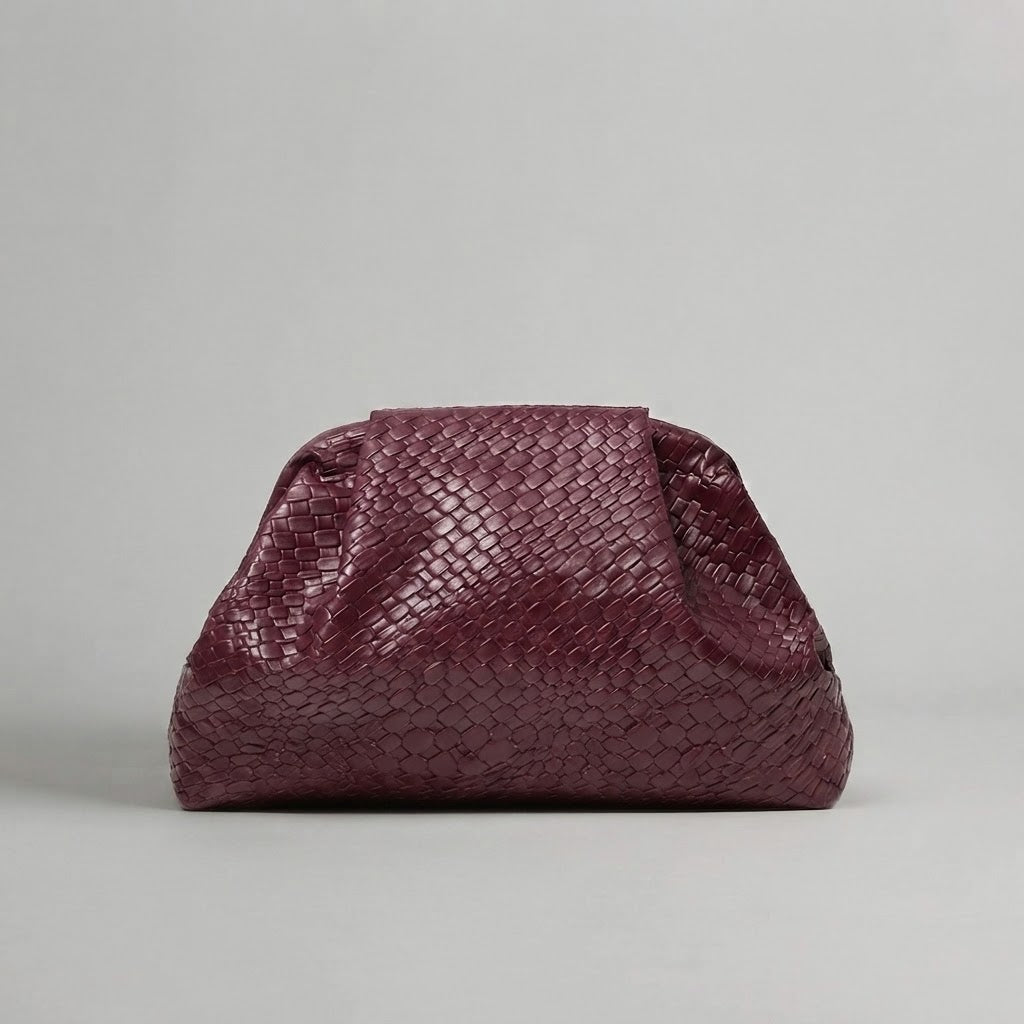Bolso de Mano Clutch de Fiesta con Textura Tejida