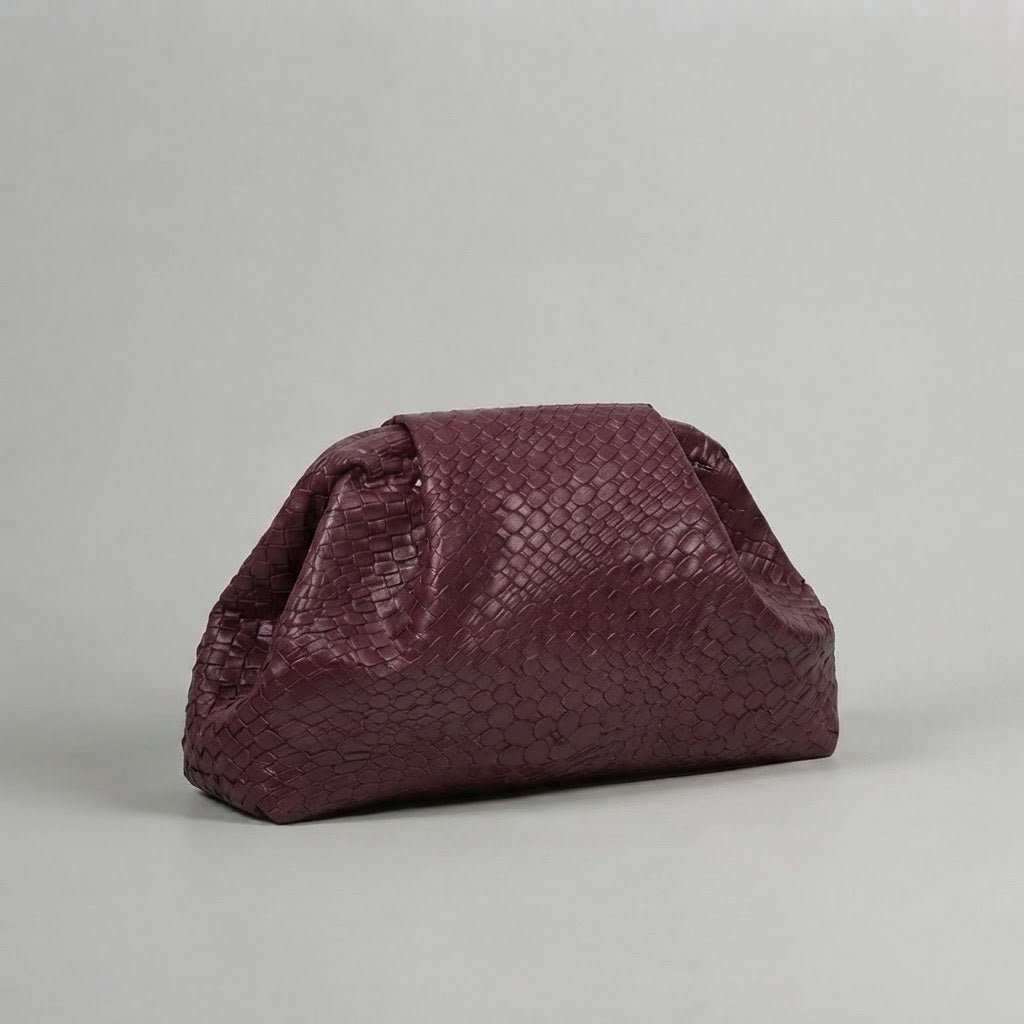 Bolso de Mano Clutch de Fiesta con Textura Tejida