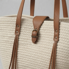 Bolso de Playa Capazo Tejido con Forma