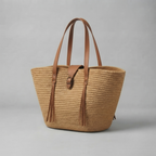 Bolso de Playa Capazo Tejido con Forma