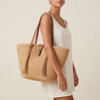 Bolso de Playa Capazo Tejido con Forma