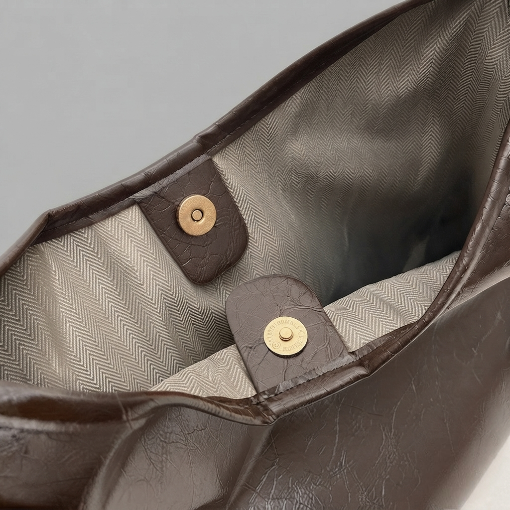 Bolso Tote de Hombro Mediano de Mujer Encerado