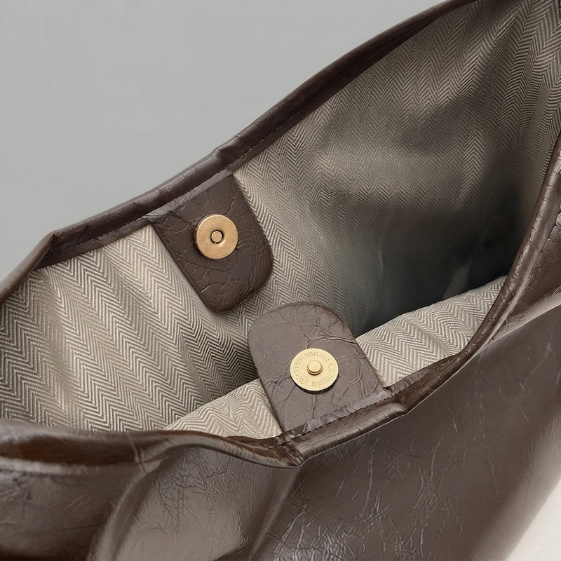 Bolso Tote de Hombro Mediano de Mujer Encerado