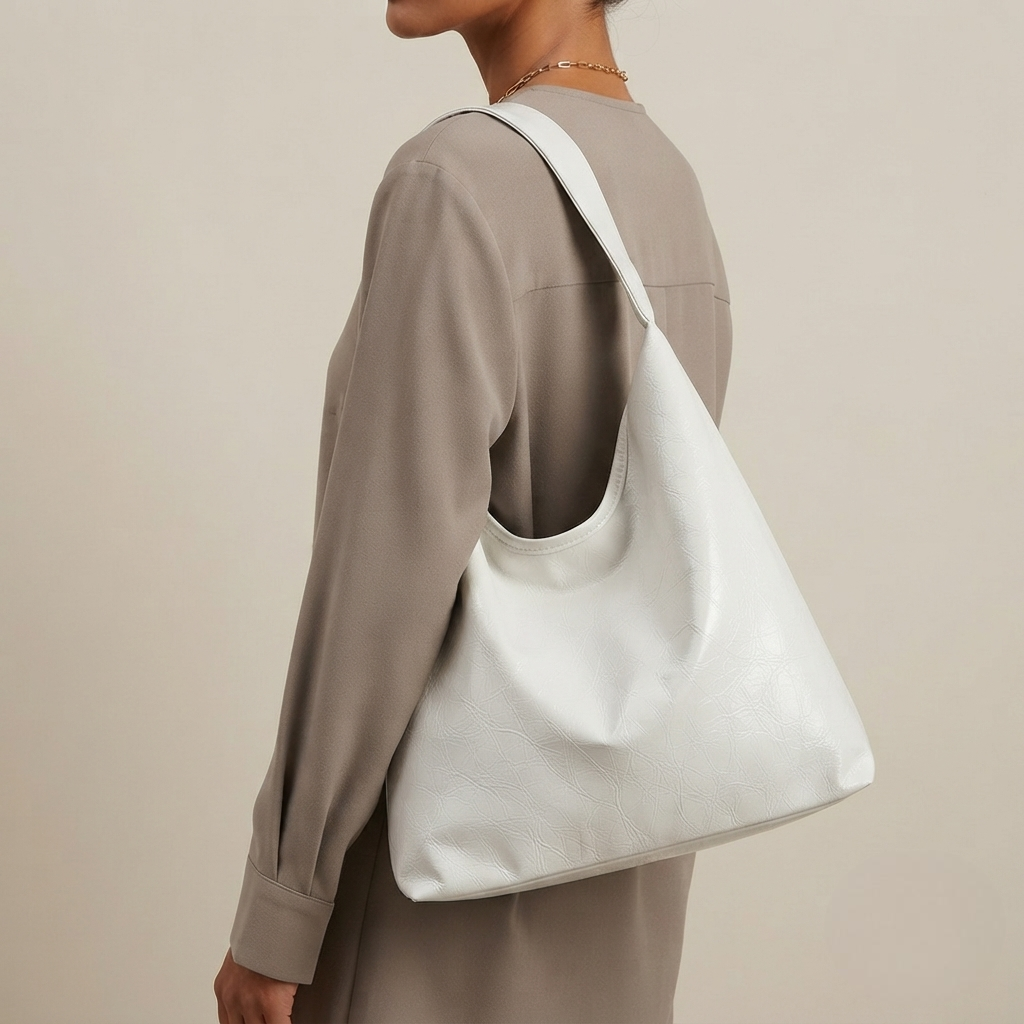 Bolso Tote de Hombro Mediano de Mujer Encerado