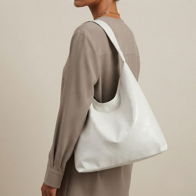 Bolso Tote de Hombro Mediano de Mujer Encerado