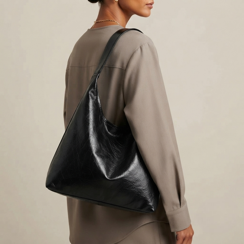 Bolso Tote de Hombro Mediano de Mujer Encerado