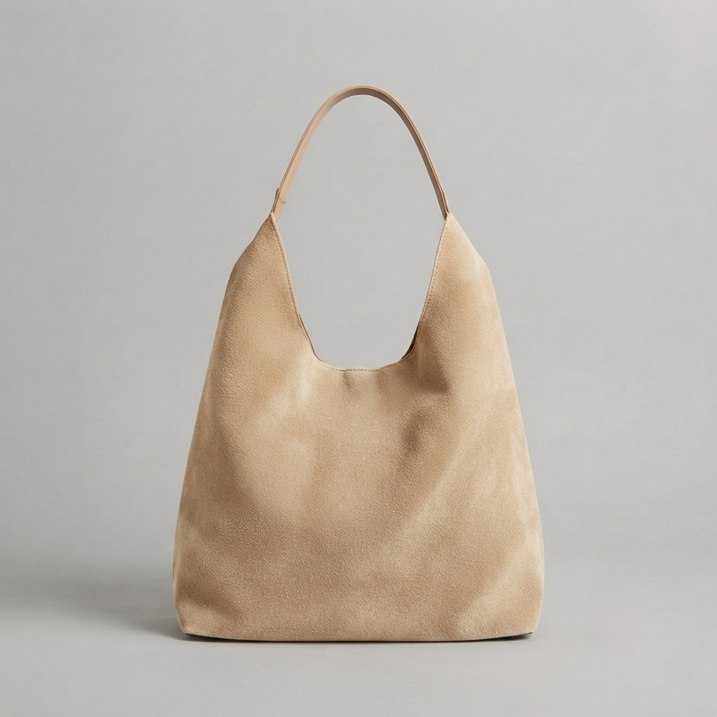 Bolso Tote de Hombro Grande de Mujer de Ante