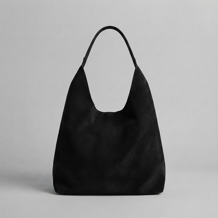 Bolso Tote de Hombro Grande de Mujer de Ante