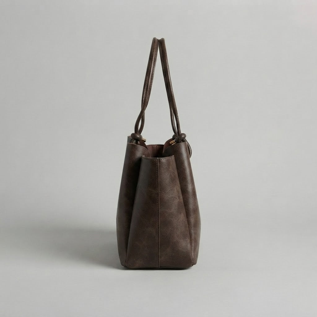 Bolso Tote de Hombro Grande de Mujer Tipo Cubo