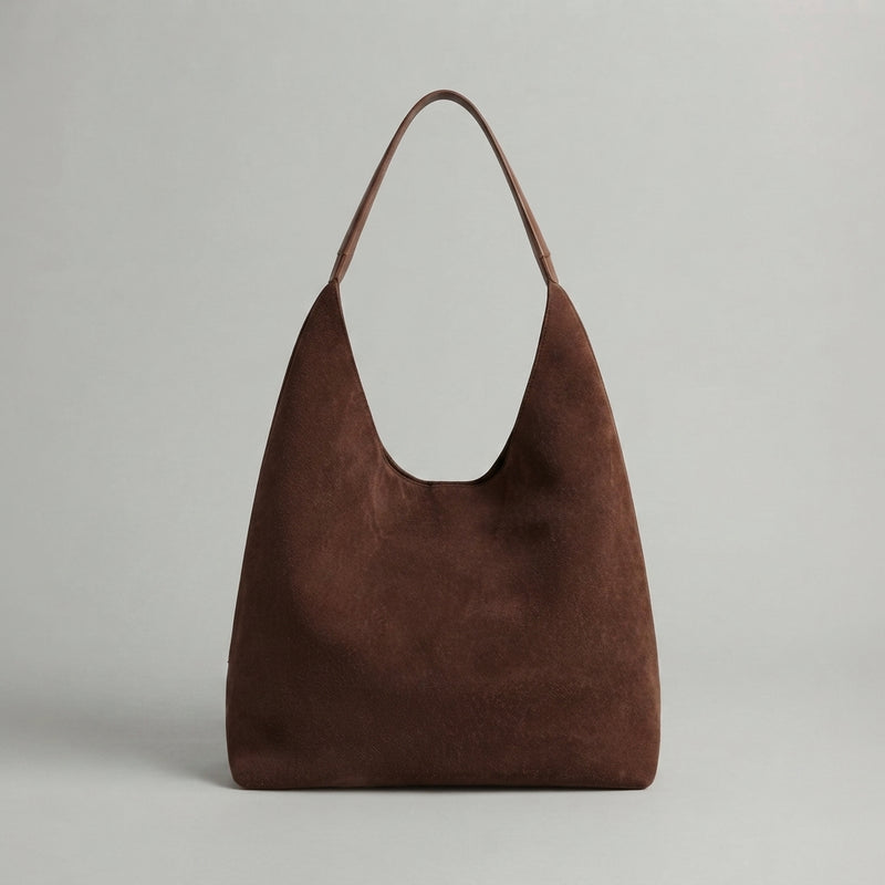 Bolso Tote de Hombro Grande de Mujer de Ante