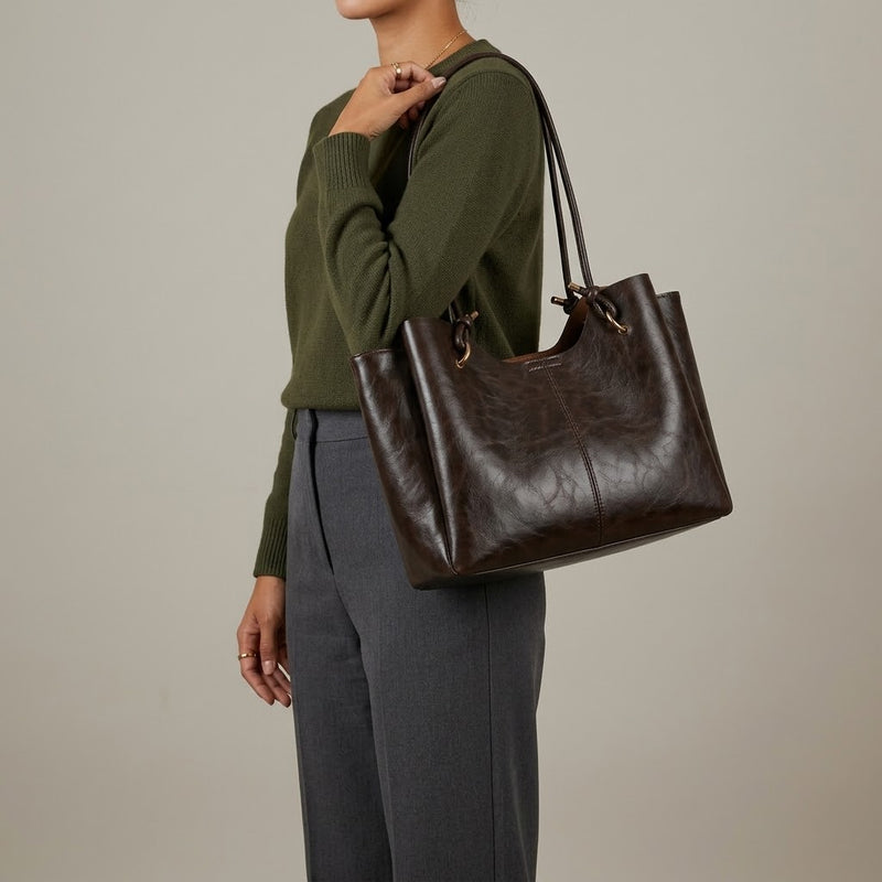 Bolso Tote de Hombro Grande de Mujer Tipo Cubo