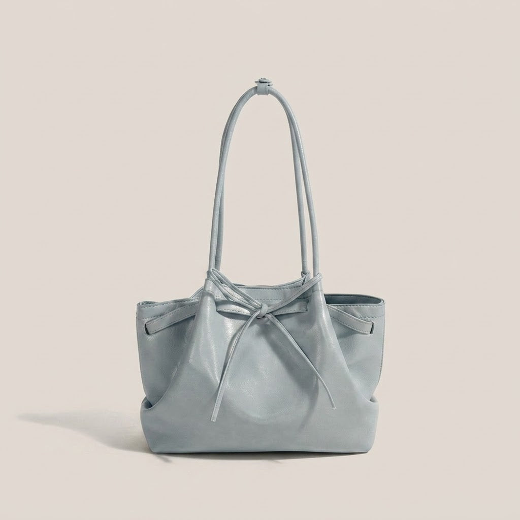 Bolso de Mano Pequeño de Mujer Cesta con Lazo