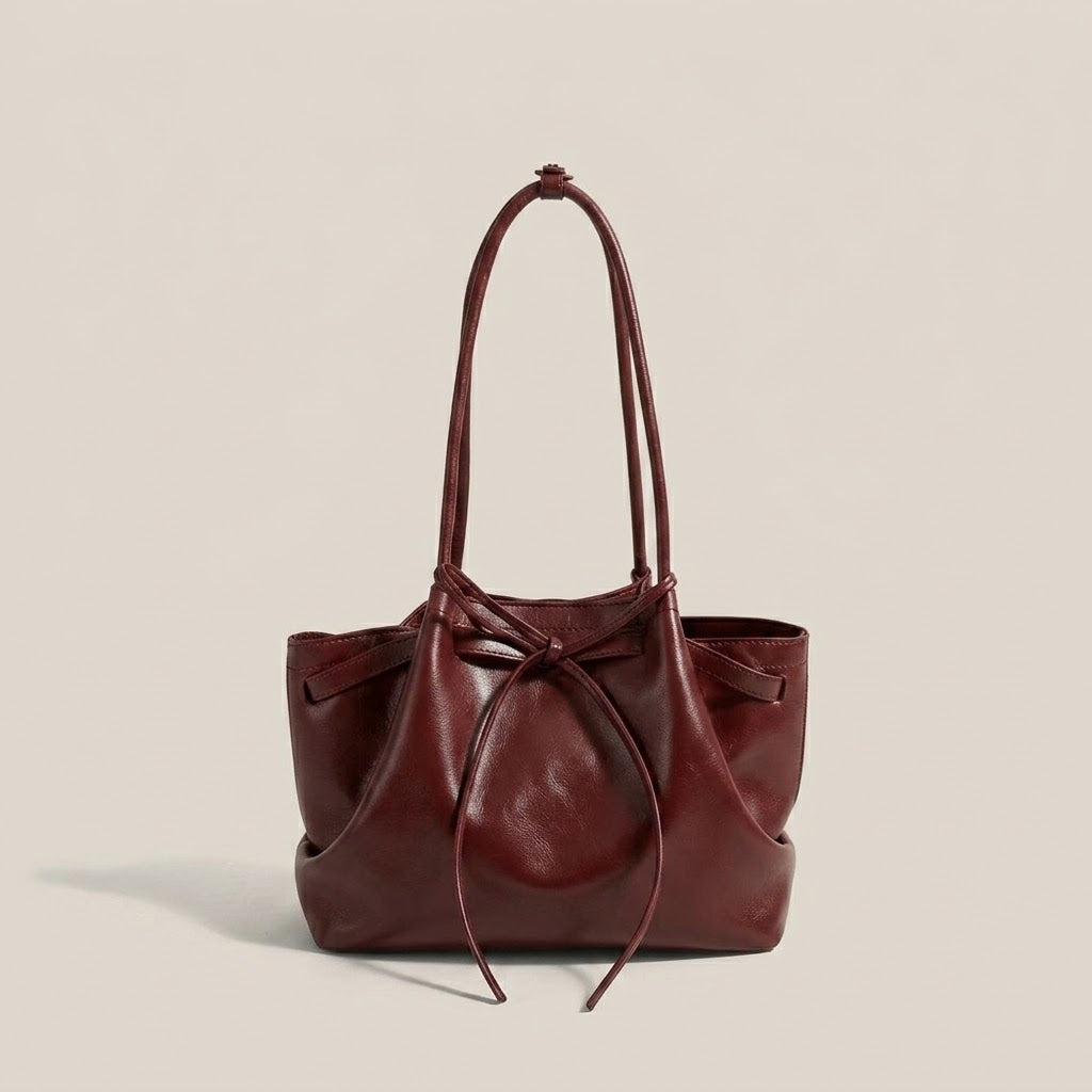 Bolso de Mano Pequeño de Mujer Cesta con Lazo