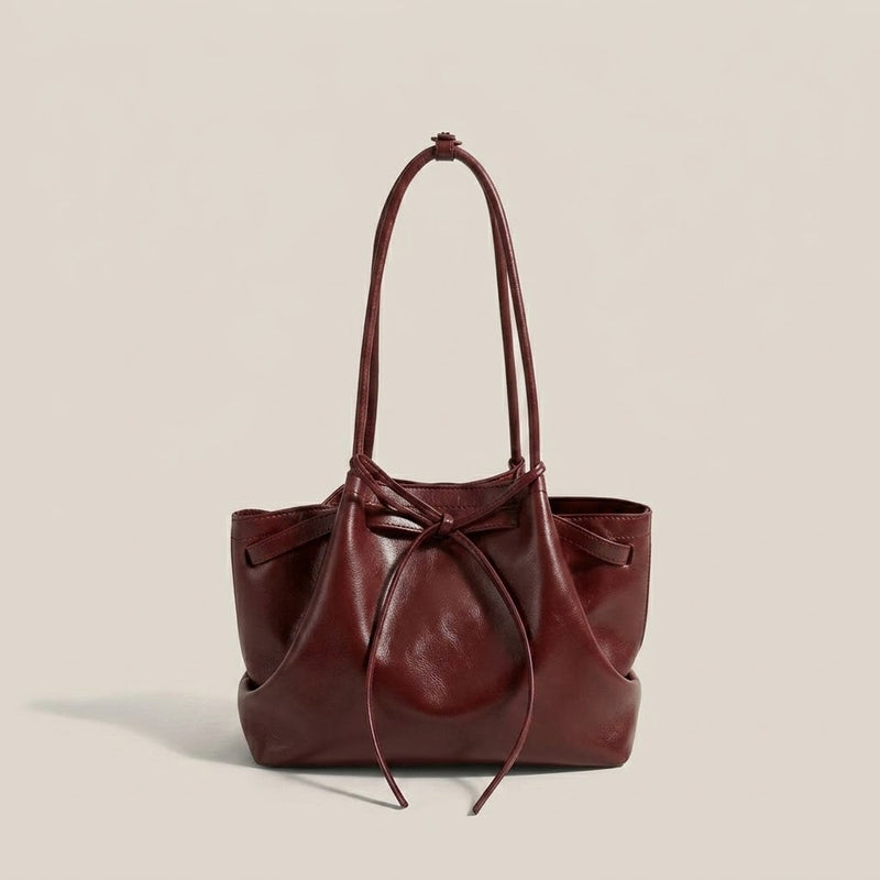 Bolso de Mano Pequeño de Mujer Cesta con Lazo