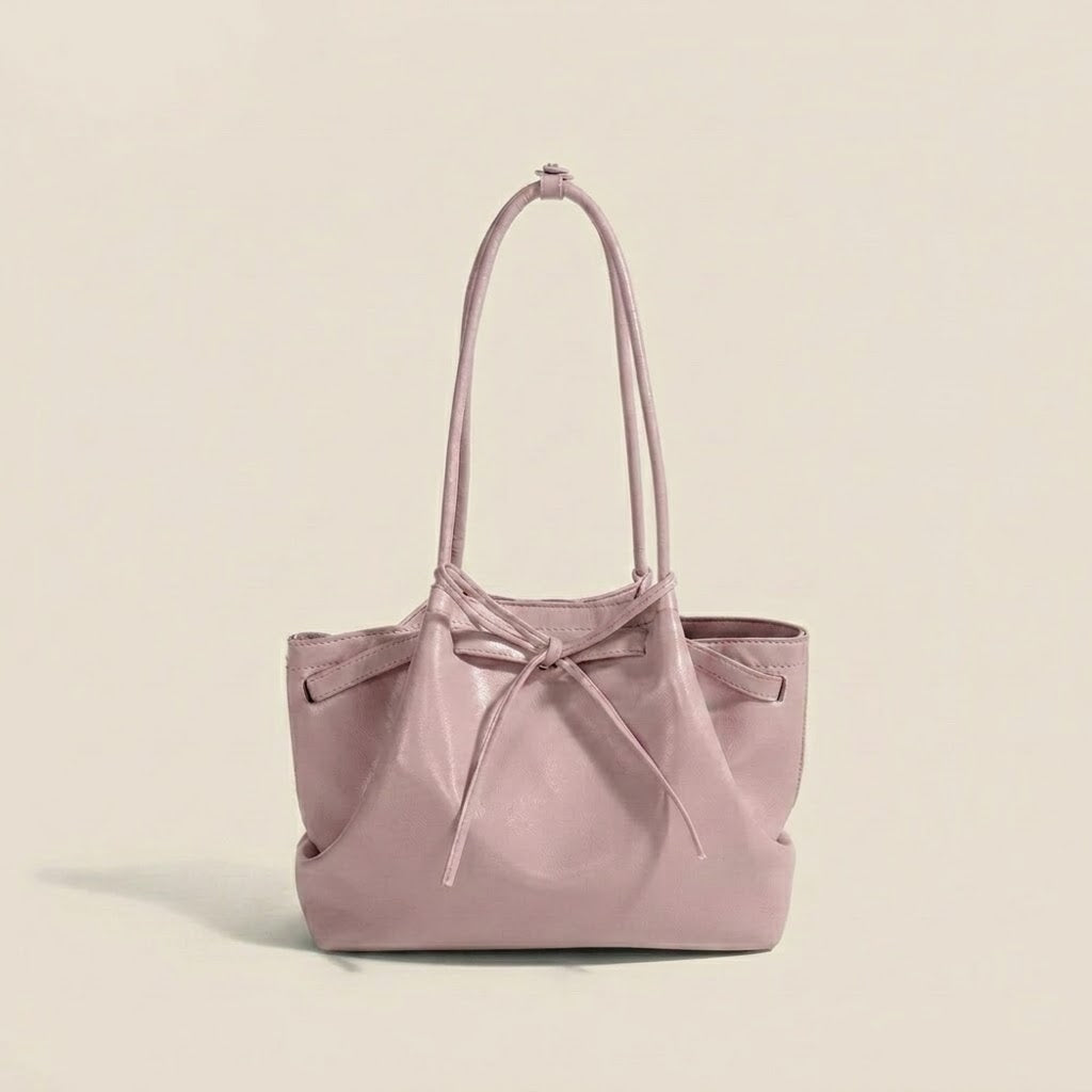 Bolso de Mano Pequeño de Mujer Cesta con Lazo