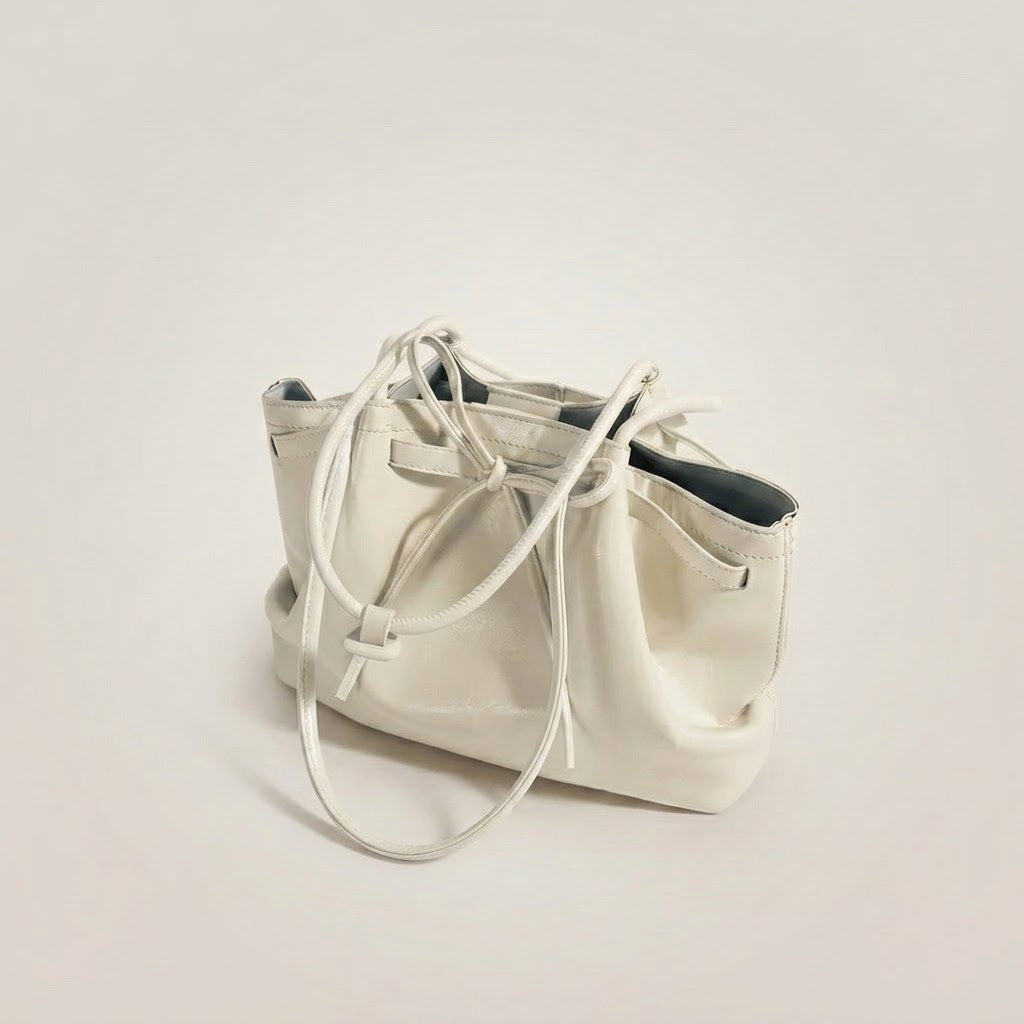 Bolso de Mano Pequeño de Mujer Cesta con Lazo