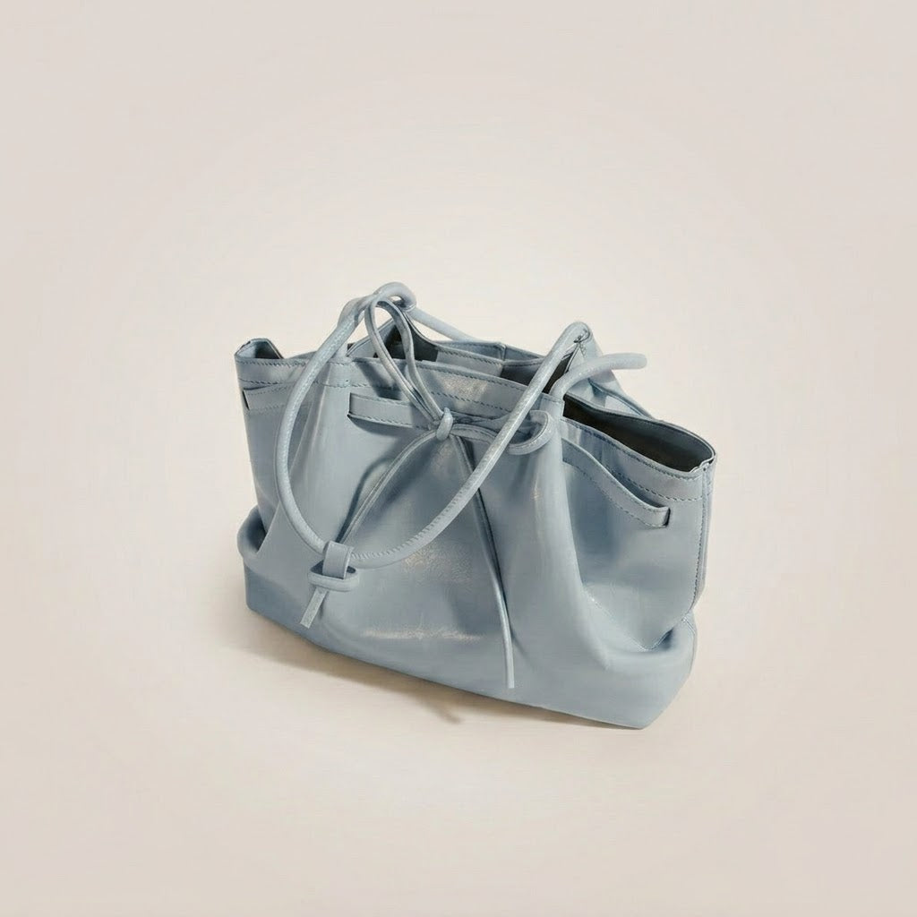 Bolso de Mano Pequeño de Mujer Cesta con Lazo
