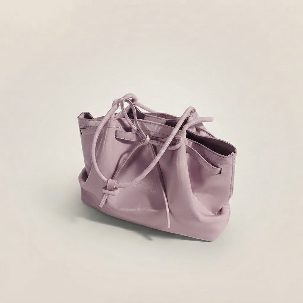 Bolso de Mano Pequeño de Mujer Cesta con Lazo