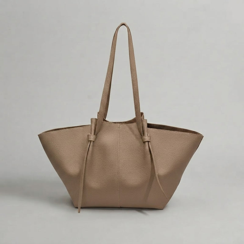 Bolso Tote de Hombro Grande de Mujer Plisado