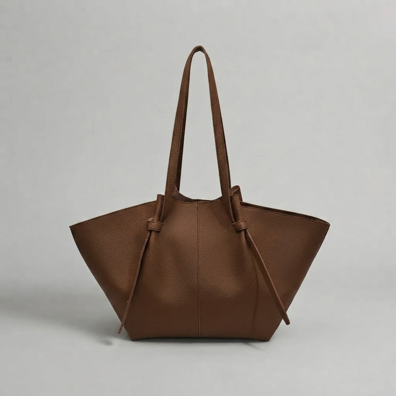 Bolso Tote de Hombro Grande de Mujer Plisado