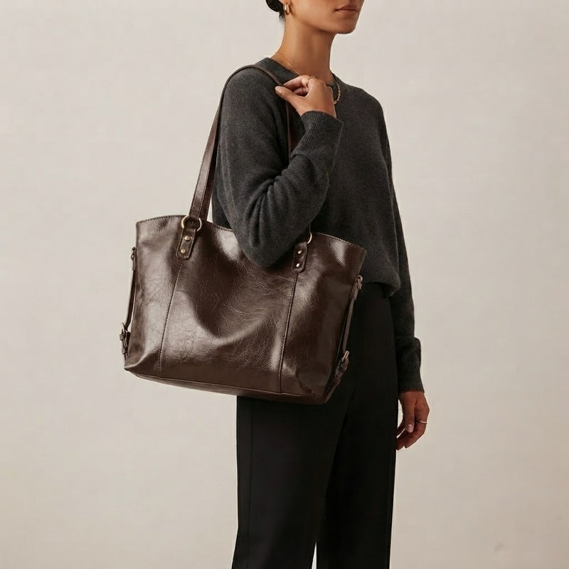 Bolso Tote de Hombro Grande de Mujer Cubo Amplio