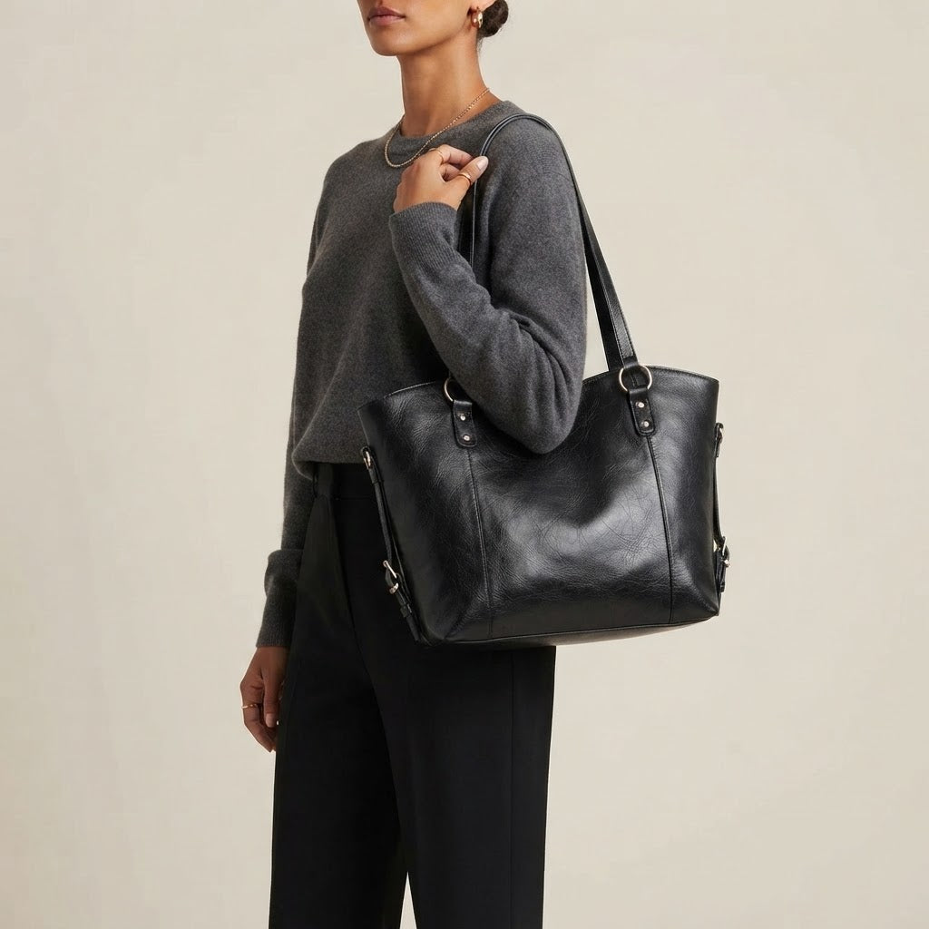 Bolso Tote de Hombro Grande de Mujer Cubo Amplio