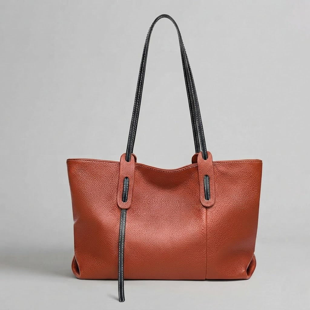 Bolso Tote de Hombro Grande de Mujer de Piel