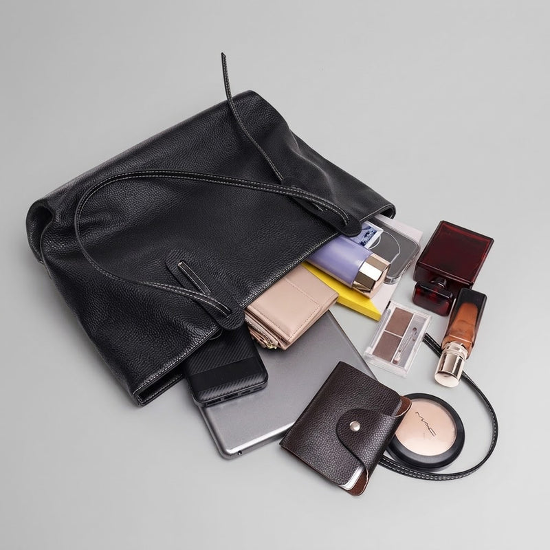 Bolso Tote de Hombro Grande de Mujer de Piel