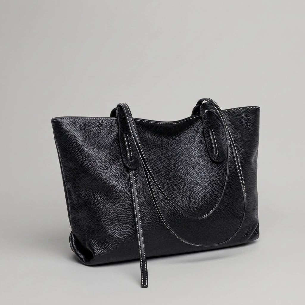 Bolso Tote de Hombro Grande de Mujer de Piel