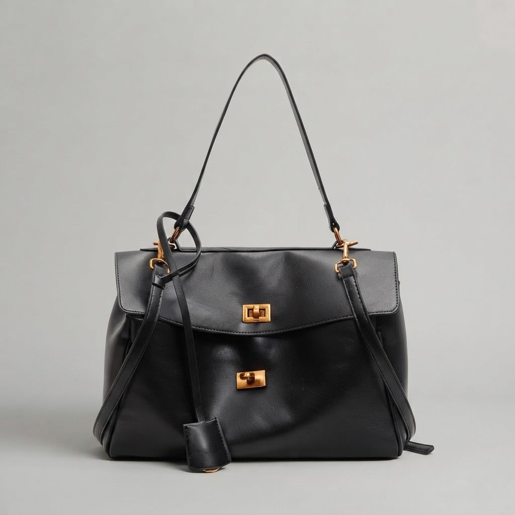 Bolso Tote de Hombro Grande de Mujer Efecto Ante