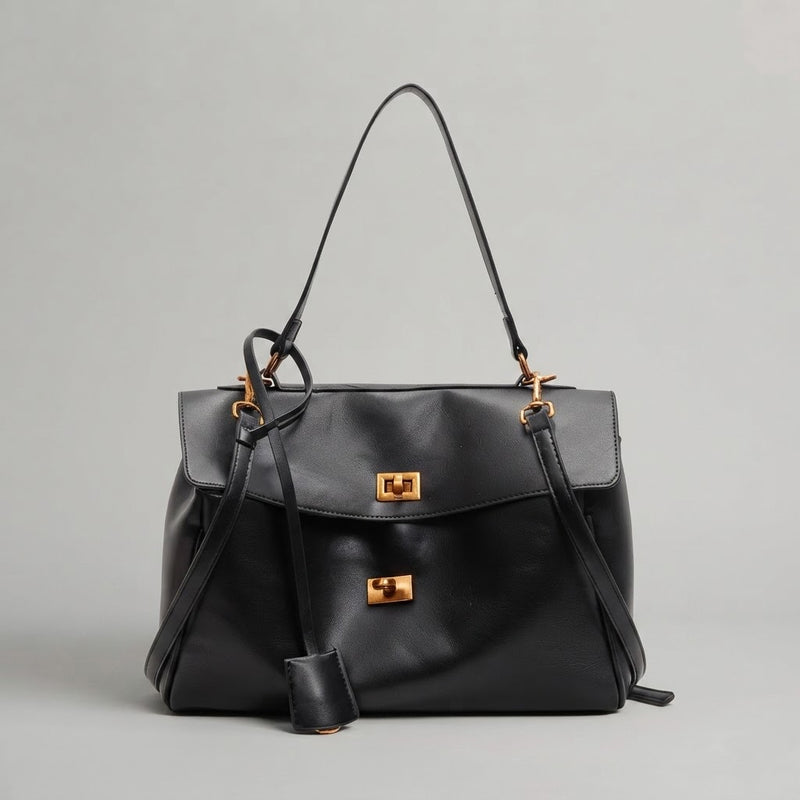 Bolso Tote de Hombro Grande de Mujer Efecto Ante