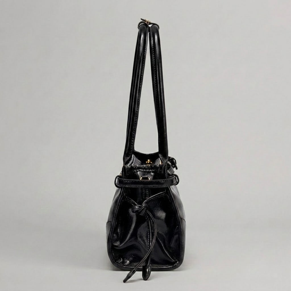 Bolso Tote de Hombro Pequeño de Mujer Encerado Retro