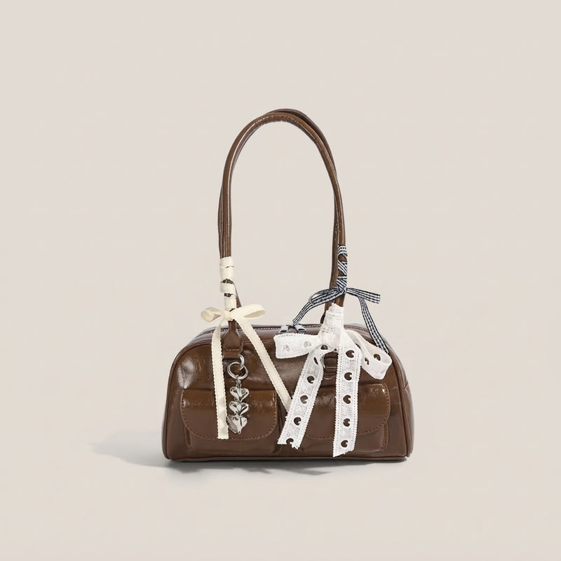 Bolso de Mano Pequeño de Mujer con Pañuelo