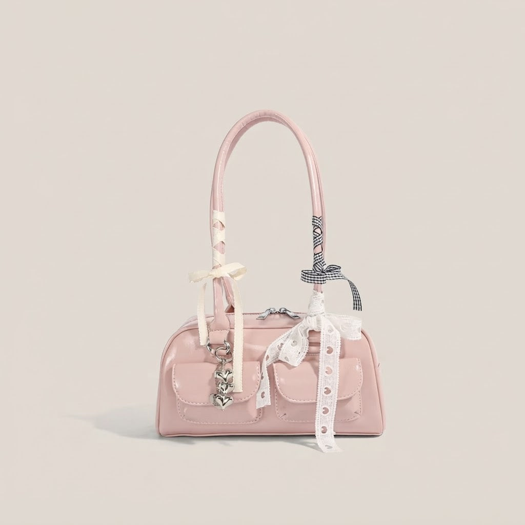 Bolso de Mano Pequeño de Mujer con Pañuelo