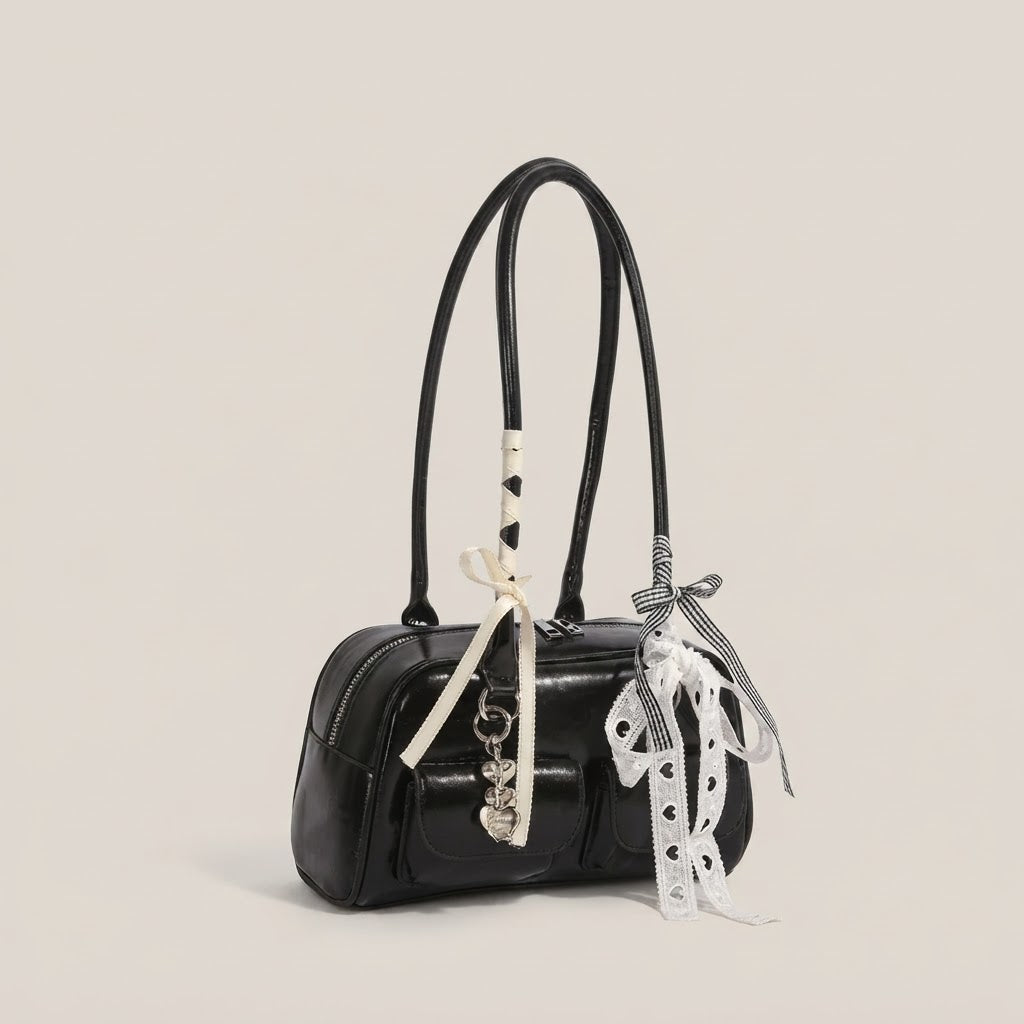 Bolso de Mano Pequeño de Mujer con Pañuelo