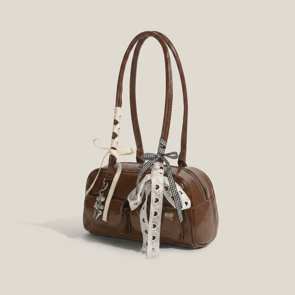 Bolso de Mano Pequeño de Mujer con Pañuelo