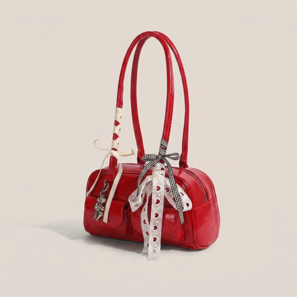 Bolso de Mano Pequeño de Mujer con Pañuelo