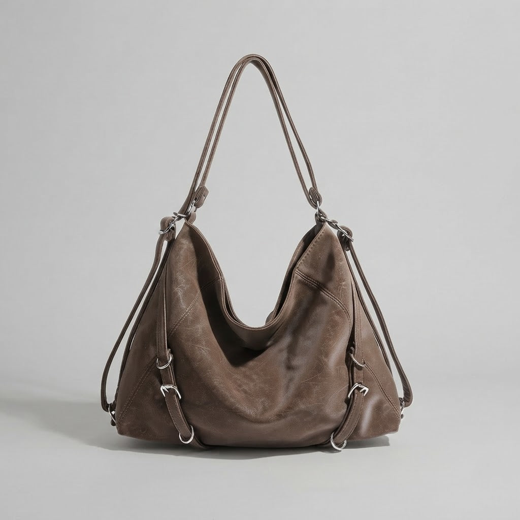 Bolso Tote de Hombro Grande de Mujer para el Trabajo, el Día a Día y la Ciudad, Estilo Retro en Polipiel