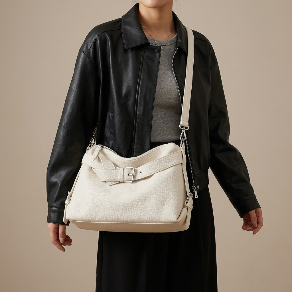 Bolso Tote de Hombro y Bandolera Mediano de Mujer para el Día a Día, Salir y la Ciudad, en Polipiel