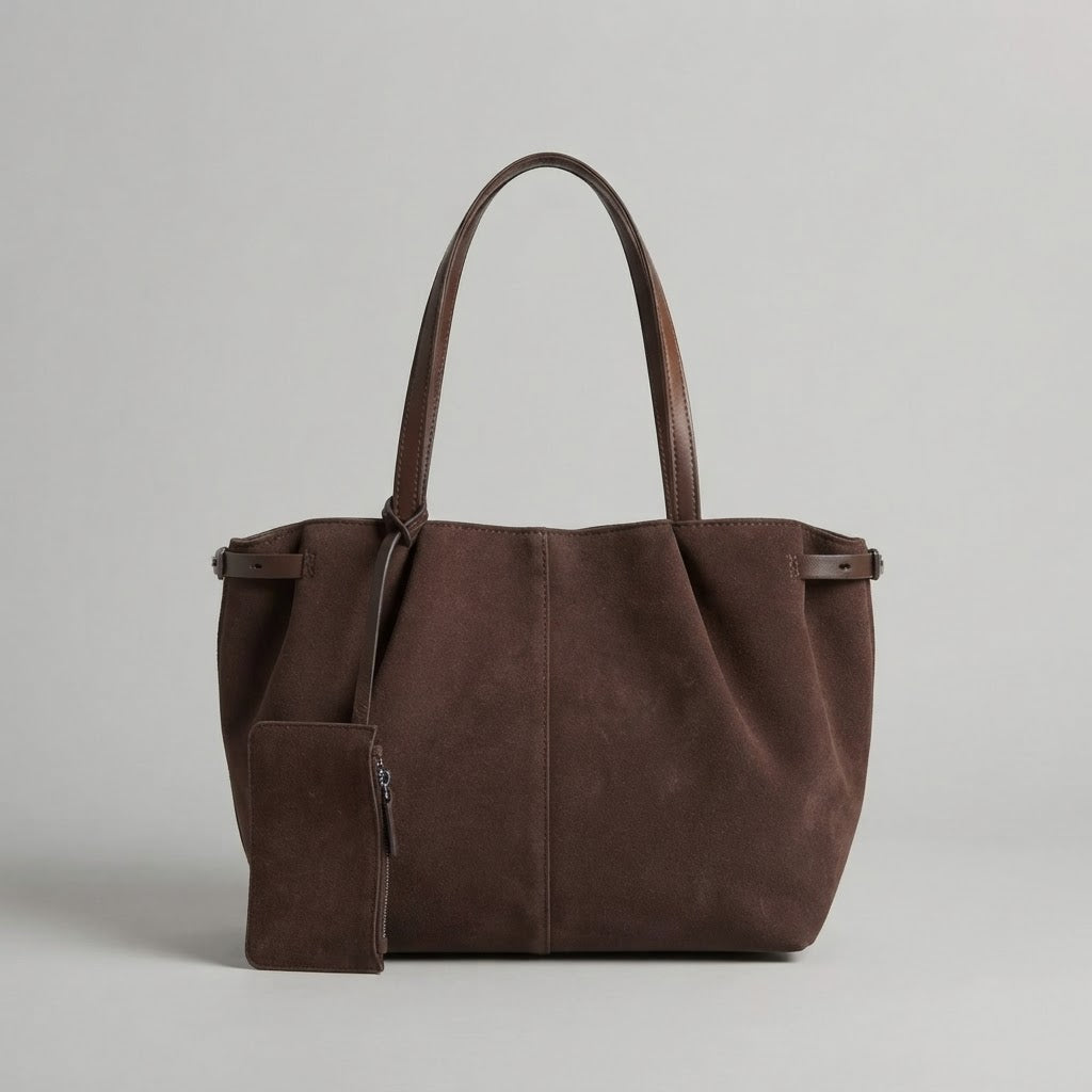 Bolso Tote de Hombro Mediano de Mujer para el Trabajo, la Oficina y el Día a Día, Esmerilado en Polipiel