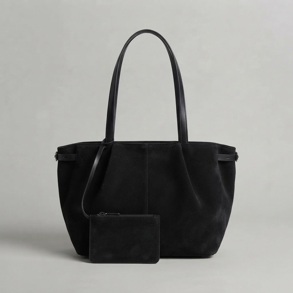 Bolso Tote de Hombro Mediano de Mujer para el Trabajo, la Oficina y el Día a Día, Esmerilado en Polipiel
