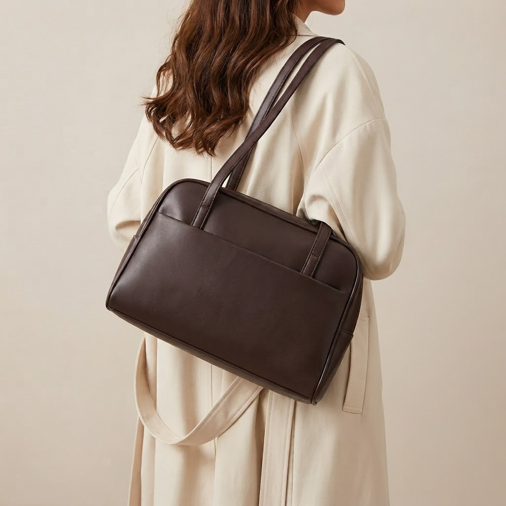 Bolso Tote de Hombro Pequeño de Mujer para Salir y el Día a Día, Estilo Baguette en Polipiel
