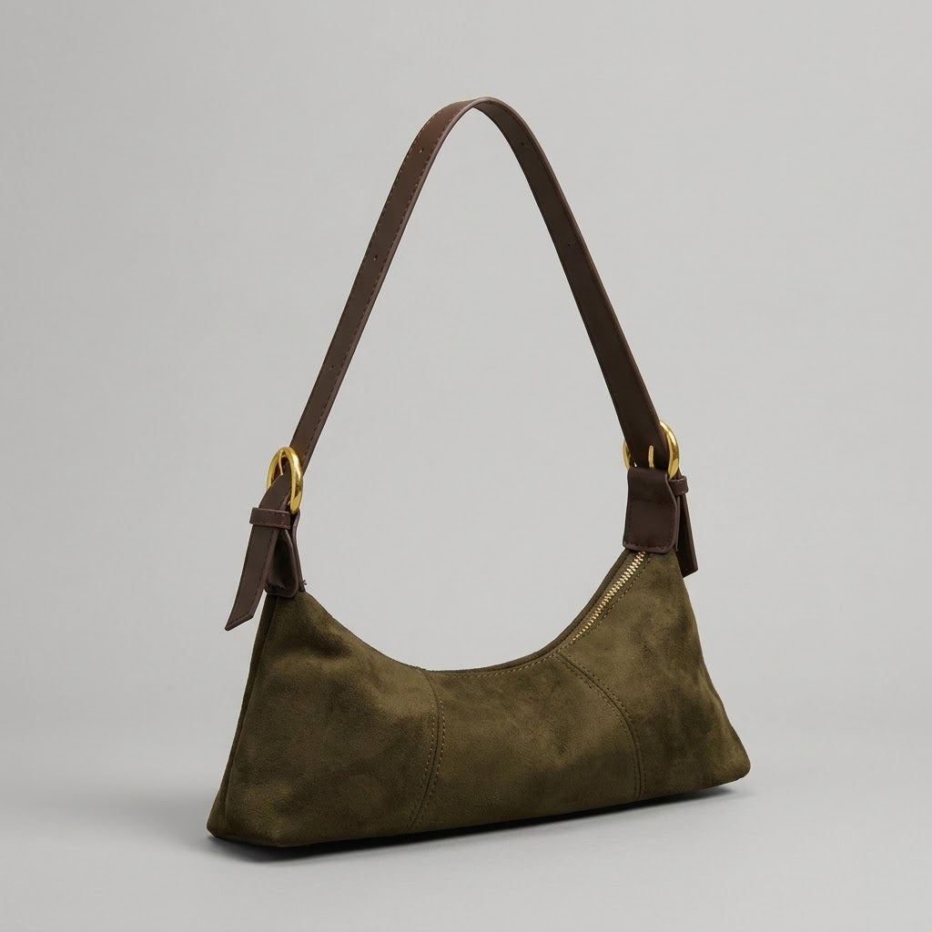 Bolso de Hombro Pequeño de Mujer para el Otoño, Salir y el Día a Día, Estilo Hobo en Polipiel