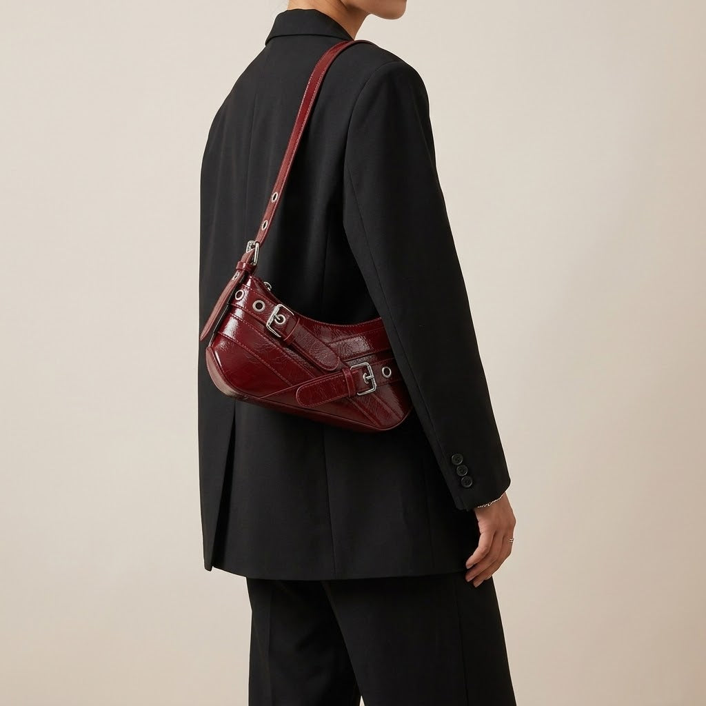 Bolso Bandolera Pequeño de Mujer para Salir y el Día a Día, Cruzado Estilo Retro en Polipiel