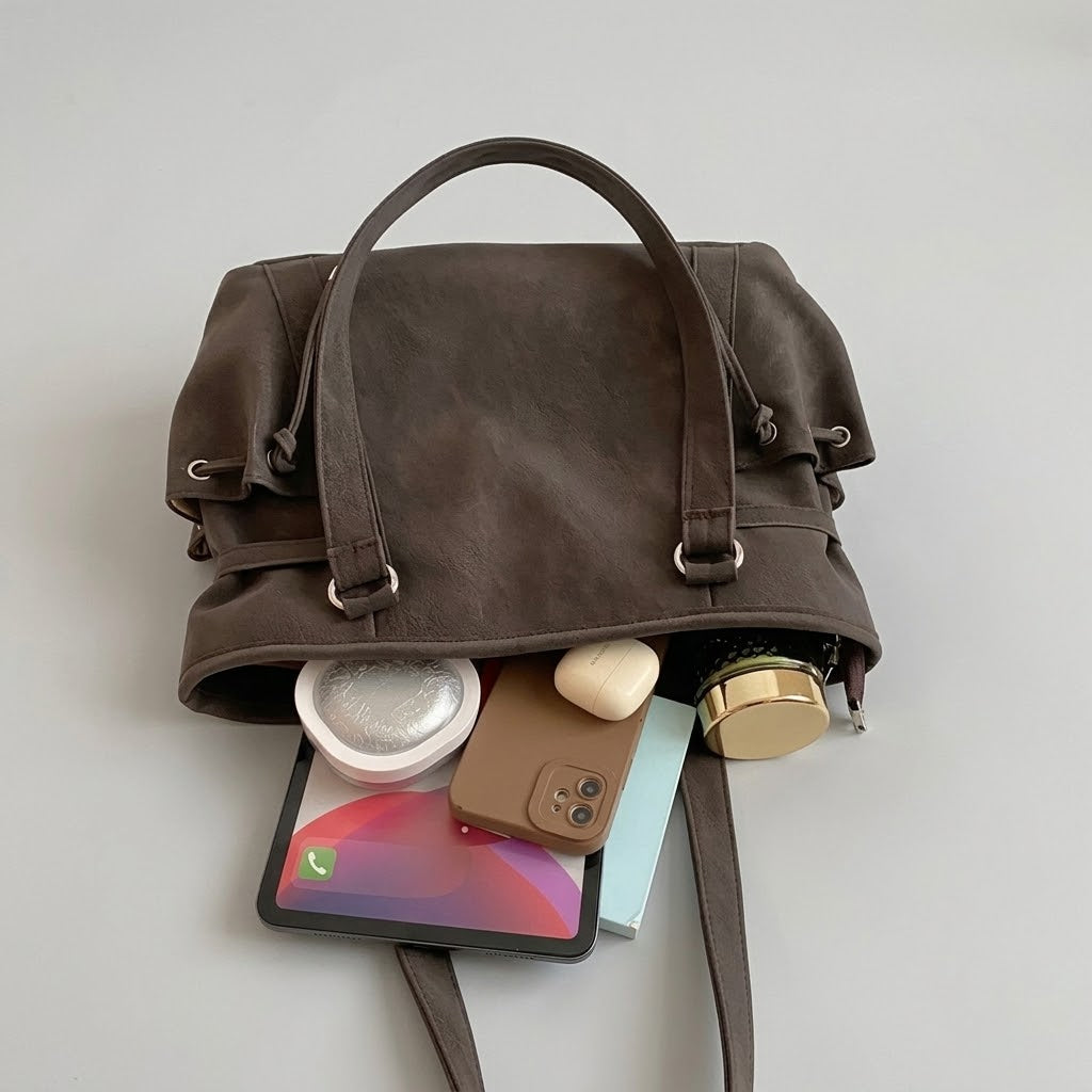 Bolso Tote de Hombro y Bandolera Grande de Mujer para la Ciudad, el Trabajo y el Día a Día, Estilo Messenger