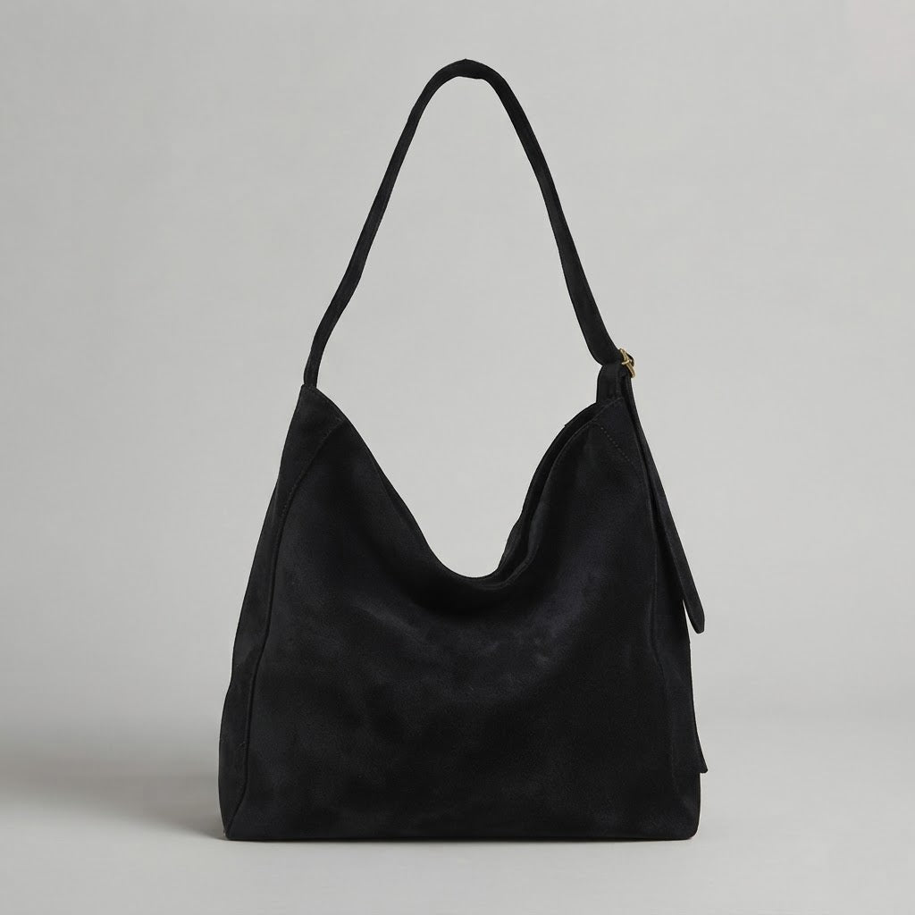 Bolso Tote Shopper Grande de Mujer para el Día a Día, el Trabajo y la Ciudad, Bicolor en Ante