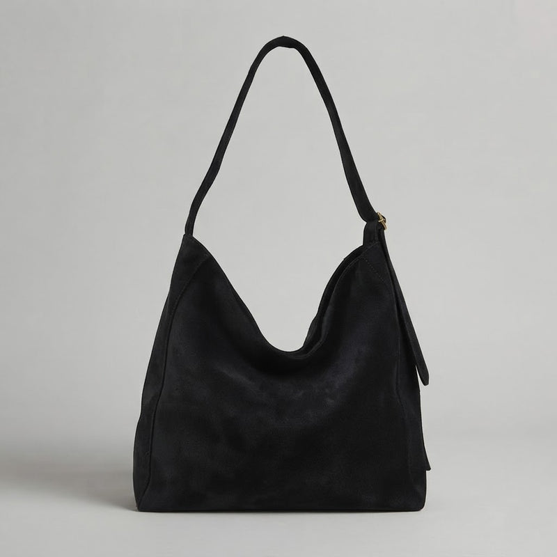 Bolso Tote Shopper Grande de Mujer para el Día a Día, el Trabajo y la Ciudad, Bicolor en Ante