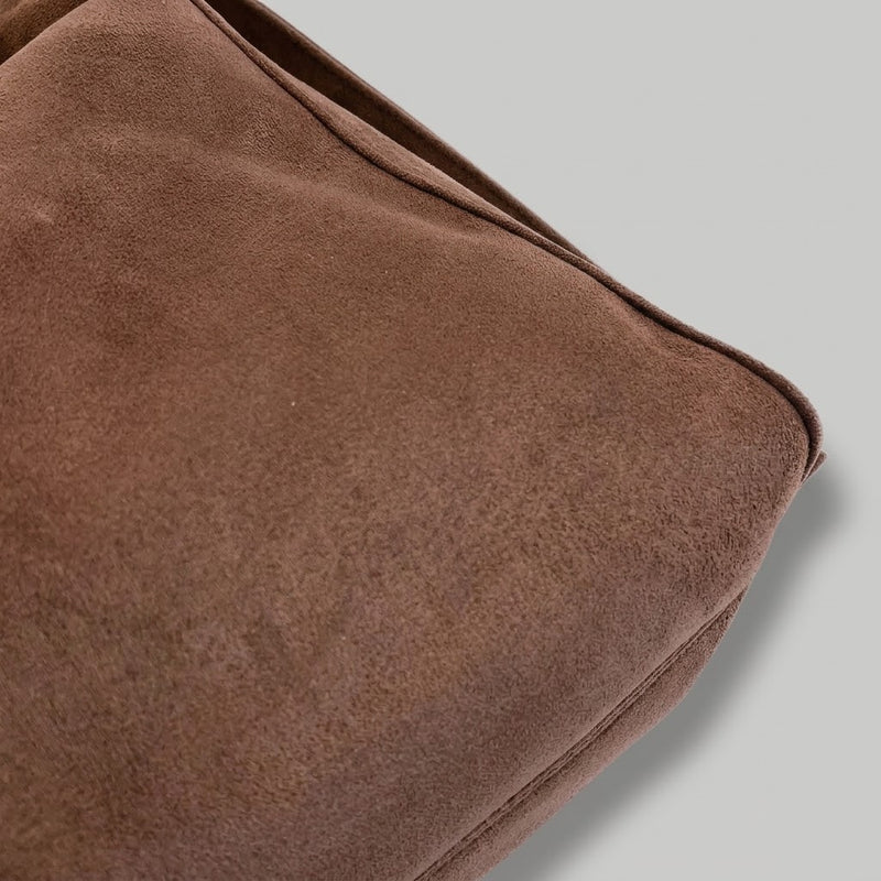 Bolso Tote Shopper Grande de Mujer para el Día a Día, el Trabajo y la Ciudad, Bicolor en Ante